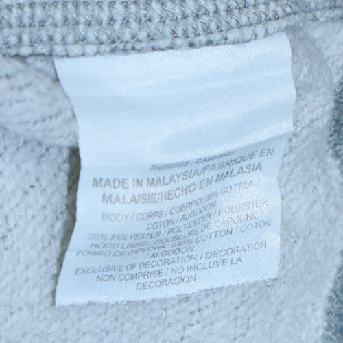 Nike Men's Grey Pullover Hoodie M Regular Fit Fleece Sweatshirt