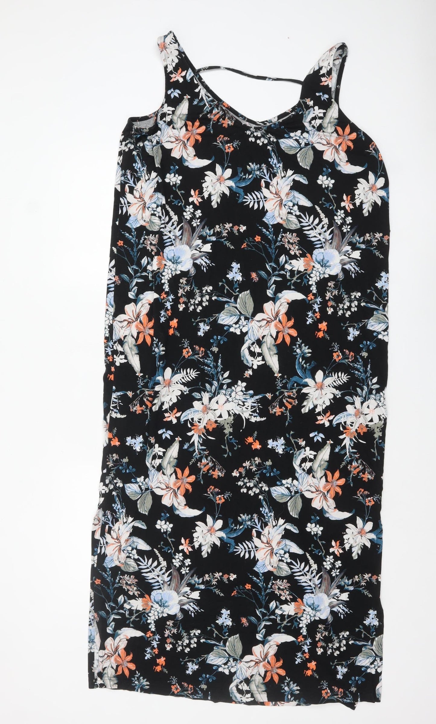 Marks and Spencer Women's Multicoloured Floral Slip Dress Size 16