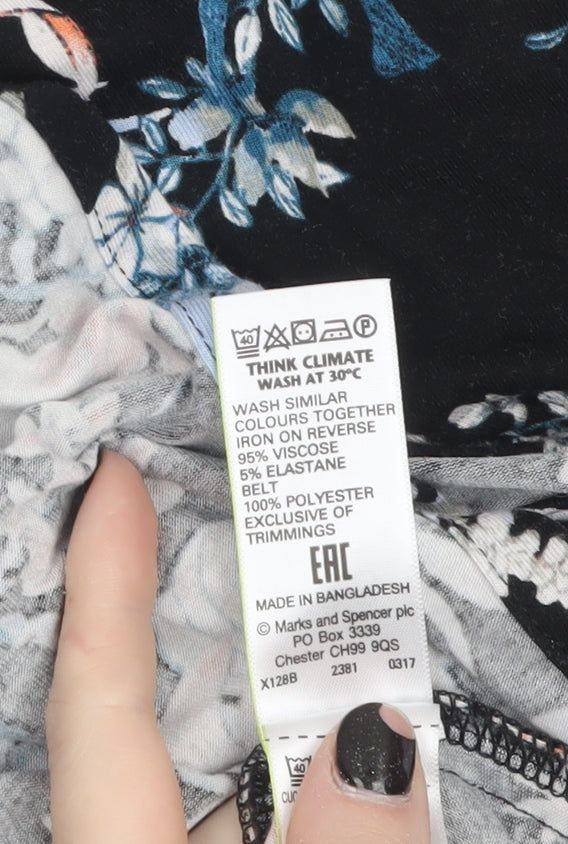 Marks and Spencer Women's Multicoloured Floral Slip Dress Size 16
