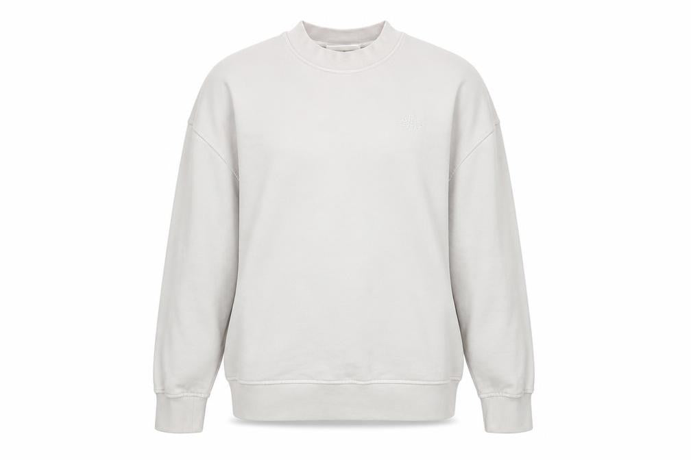 The Couture Club Women Beige Cotton Crew Neck Pullover Sweatshirt UK 6