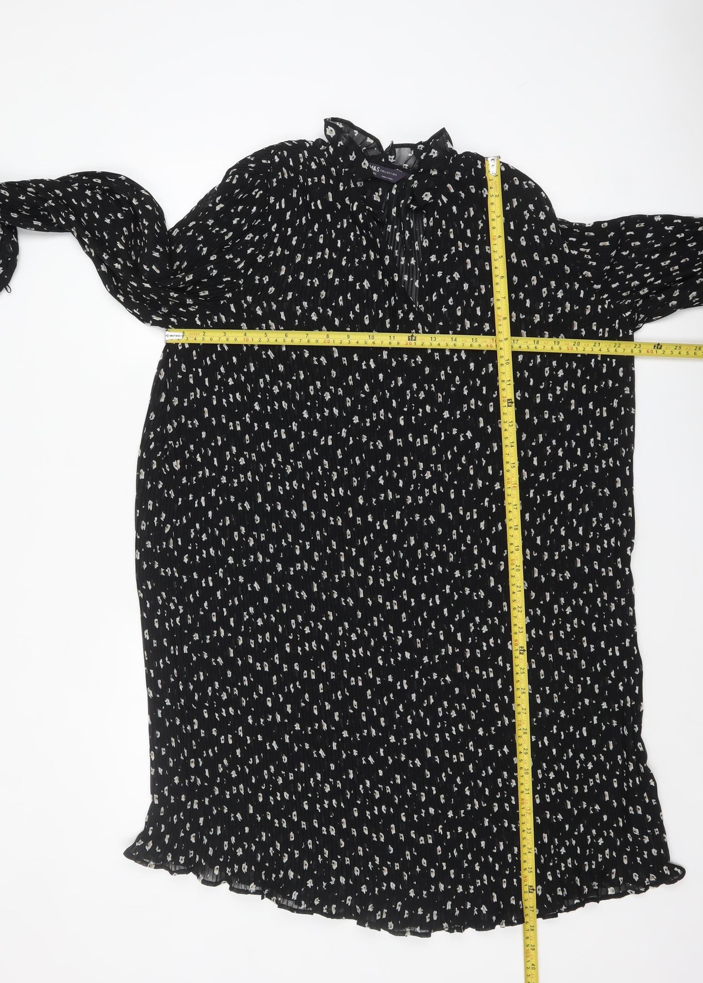 Marks and Spencer Women’s Black Floral Shift Dress Size 18 Regular