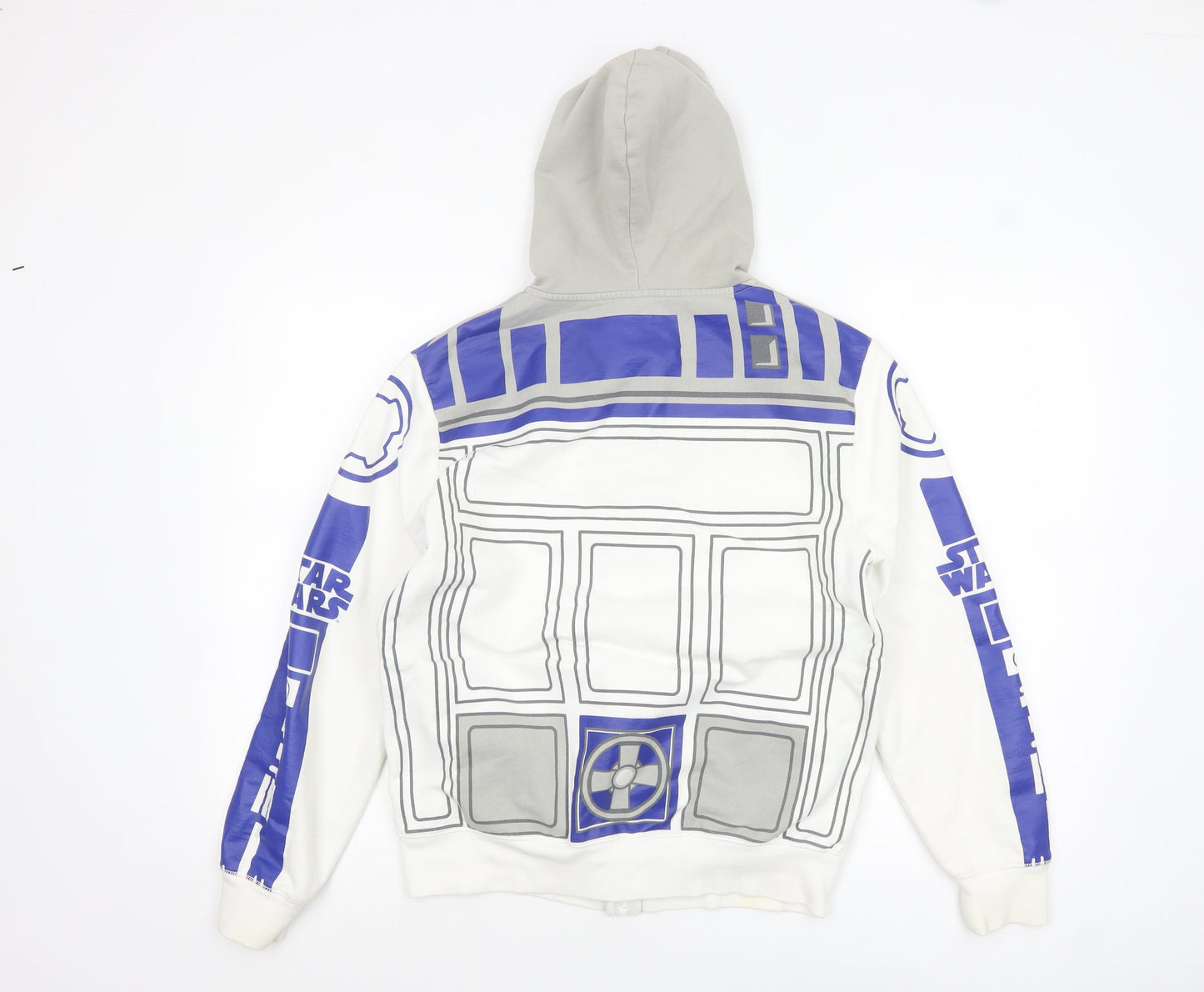 Star Wars Unisex White R2-D2 Full Zip Hoodie Size S