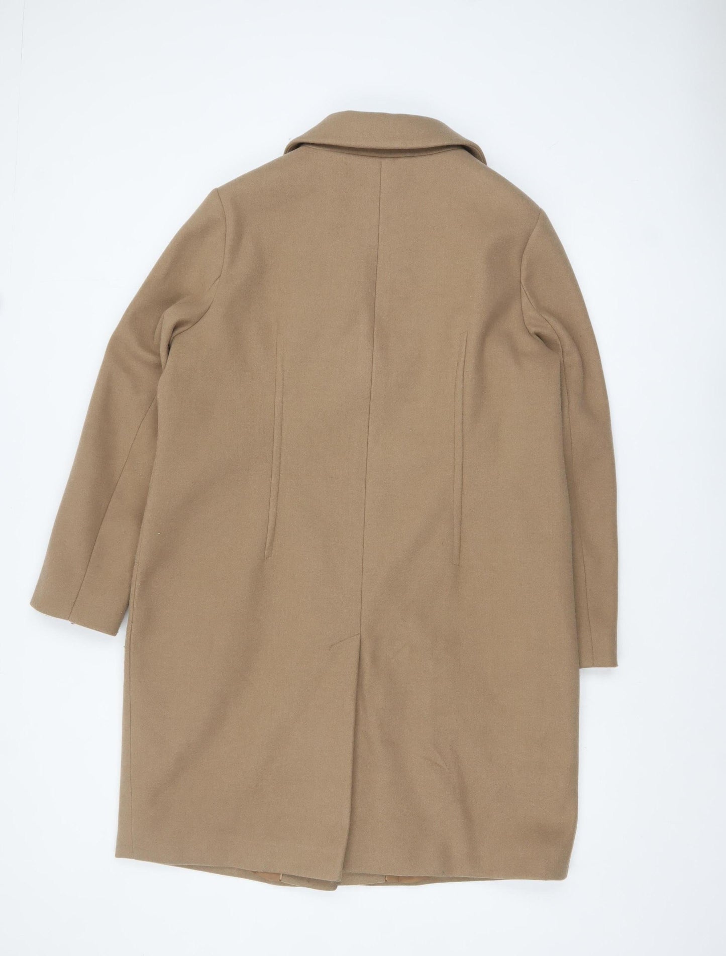 Marks and Spencer Women’s Beige Long Overcoat Size 16 Classic Style