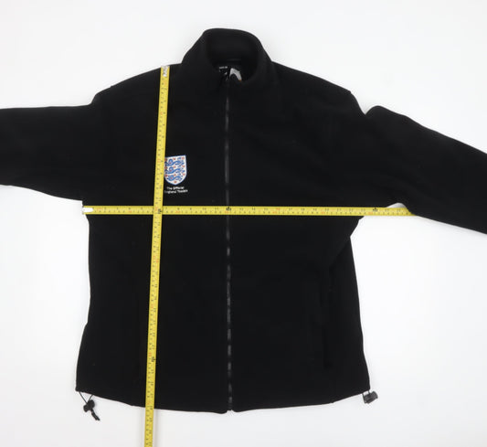 Designed to Endure Men's Black Fleece Jacket L Full Zip England Logo