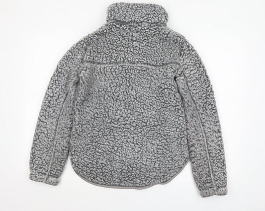 Abercrombie & Fitch Women's Grey Fleece 1/2 Zip Pullover Sweatshirt XXS