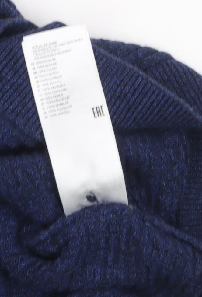 Racing Green Men's Blue Collared Knit Short Sleeve Pullover Jumper M