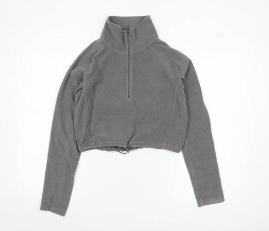 Columbia Women’s Grey Fleece Pullover Sweatshirt Small 1/2 Zip Warm