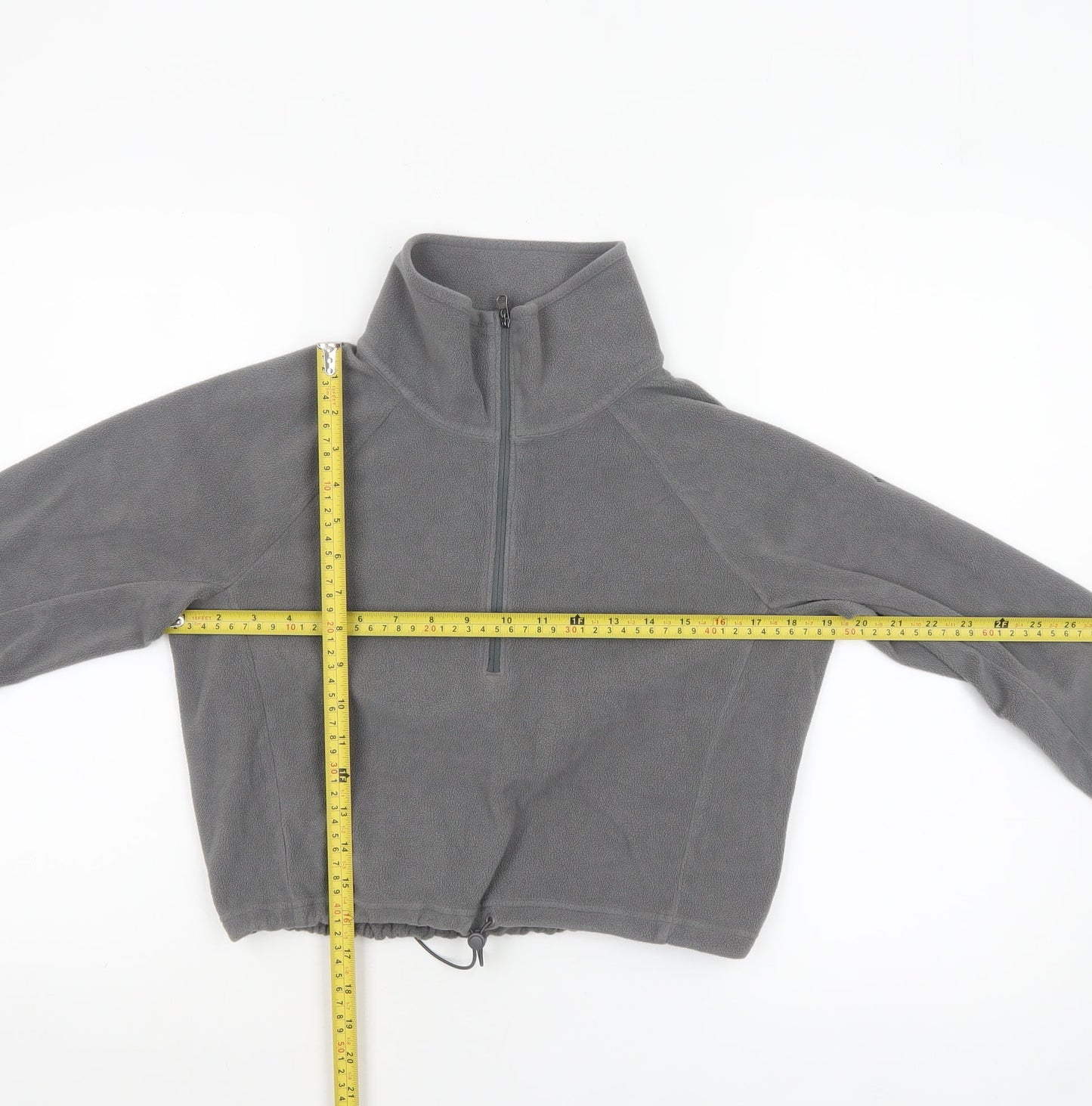 Columbia Women’s Grey Fleece Pullover Sweatshirt Small 1/2 Zip Warm