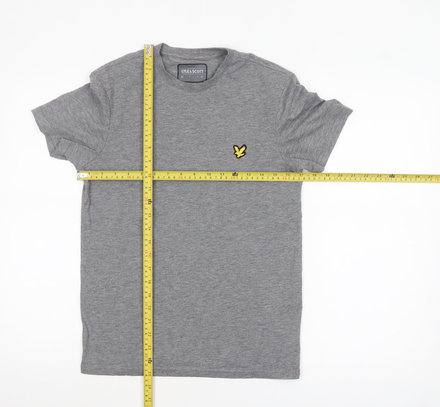 Lyle & Scott Men's Grey XS Crew Neck Cotton Blend T-Shirt