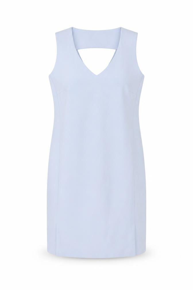 Therapy London Women's Blue V-Neck Sleeveless Sheath Dress Size 8