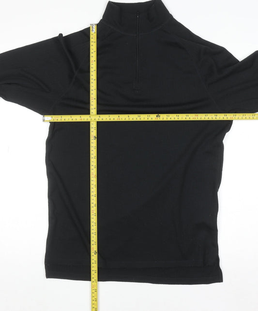 Trespass Men’s Black L Long Sleeve Half Zip Thermal Top