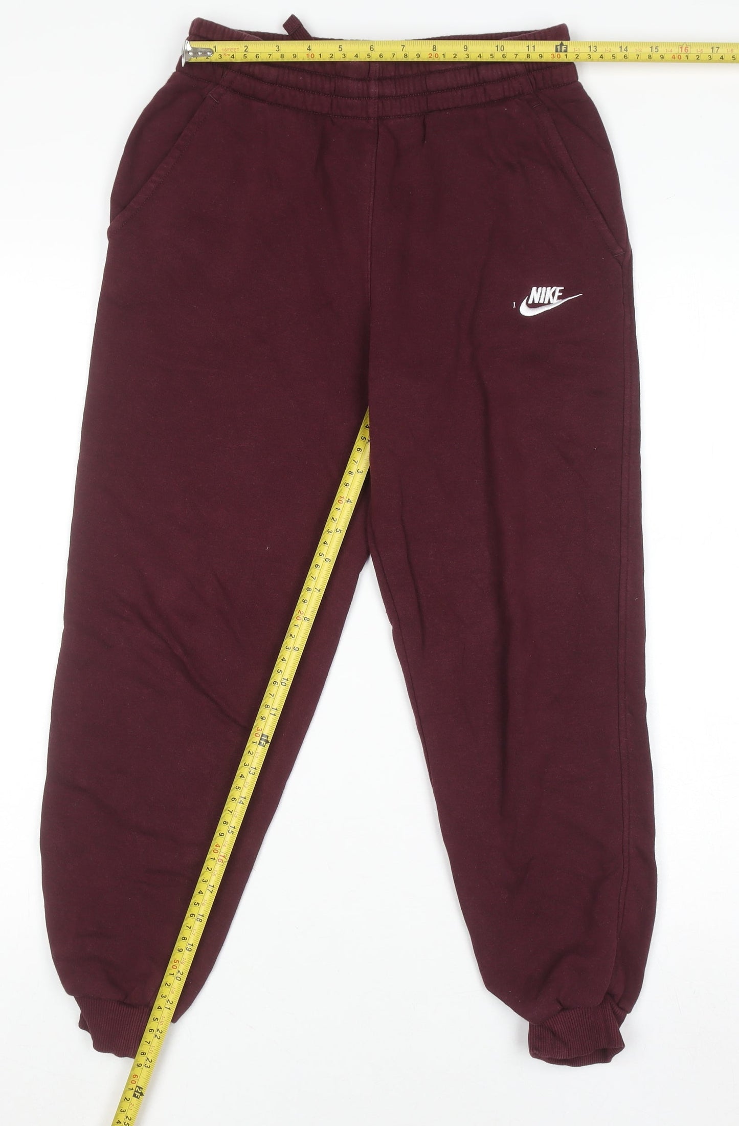 Nike Girls Red Fleece Jogger Sweatpants 14 Years Comfortable Activewear