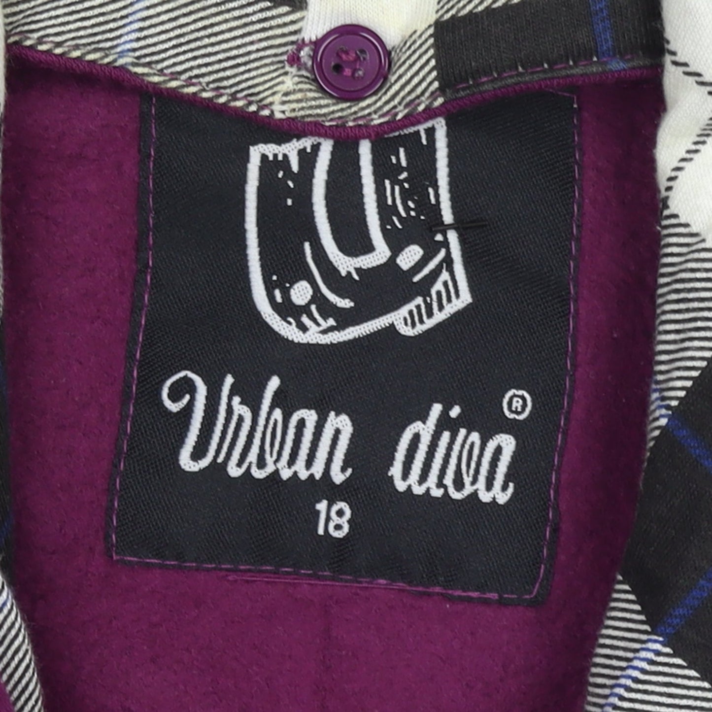 Urban Diva Women's Purple Hooded Belted Trench Coat Size 18