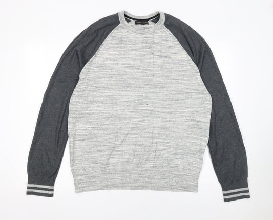 Banana Republic Men's Grey Cotton Crew Neck Pullover Jumper L