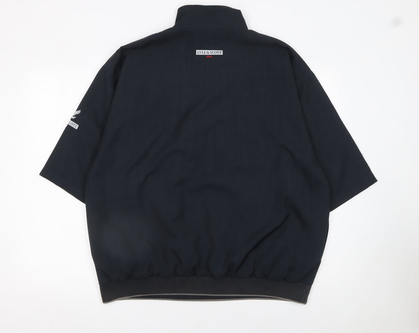 Lyle & Scott Tour Men's Black L Short Sleeve 1/2 Zip Golf Sweatshirt