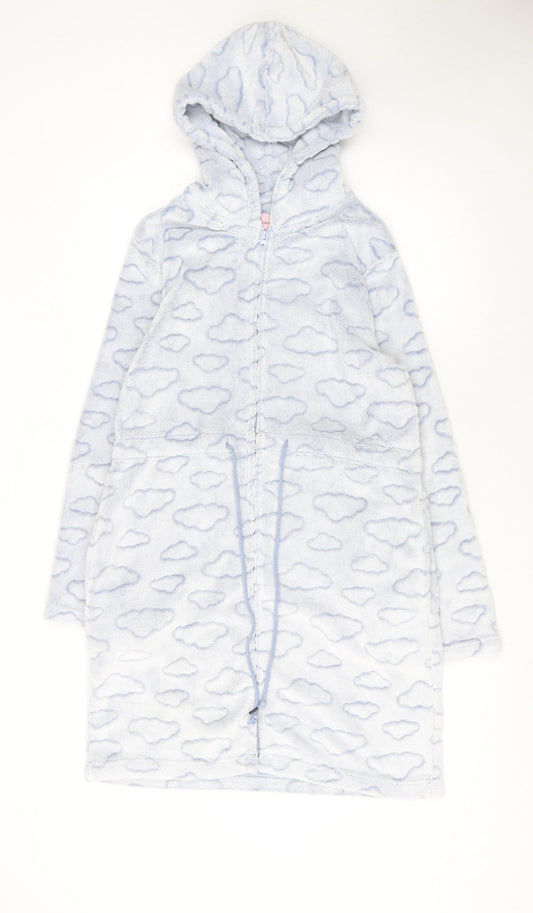 Fairy Dust Women's Blue Cloud Hooded Fleece Robe M