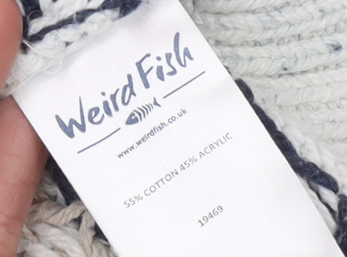 Weird Fish Womens Beige Fair Isle Roll Neck Knit Jumper Size 8