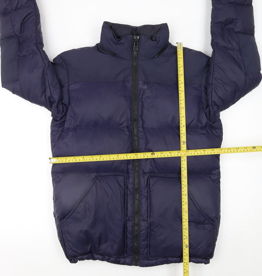 Ralph Lauren Womens Blue Puffer Jacket Size S Winter Down Coat