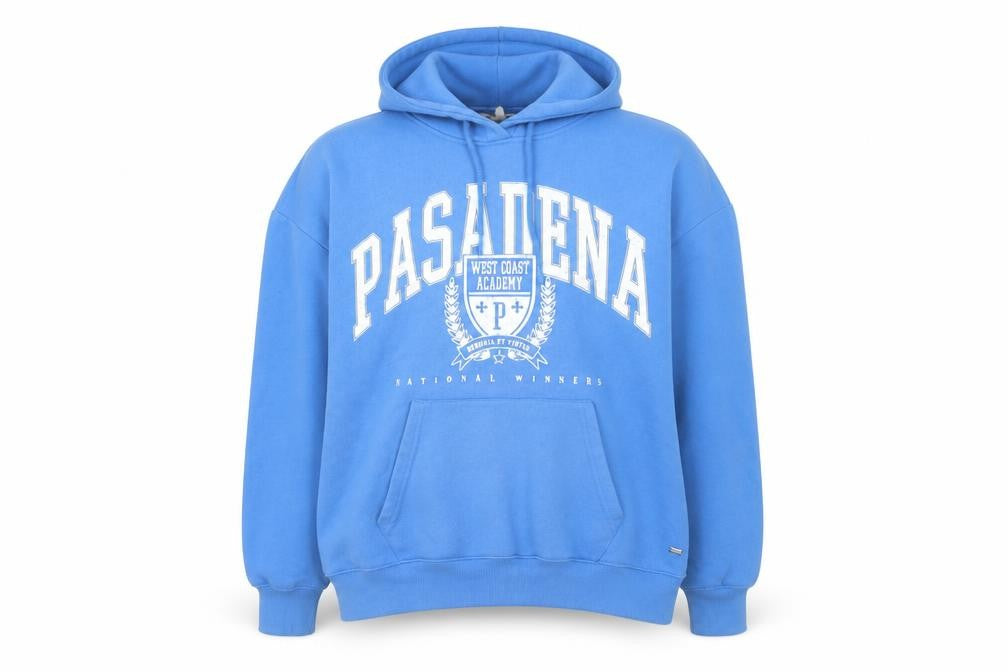 Pull&Bear Women Blue Pasadena West Coast Hoodie Size M