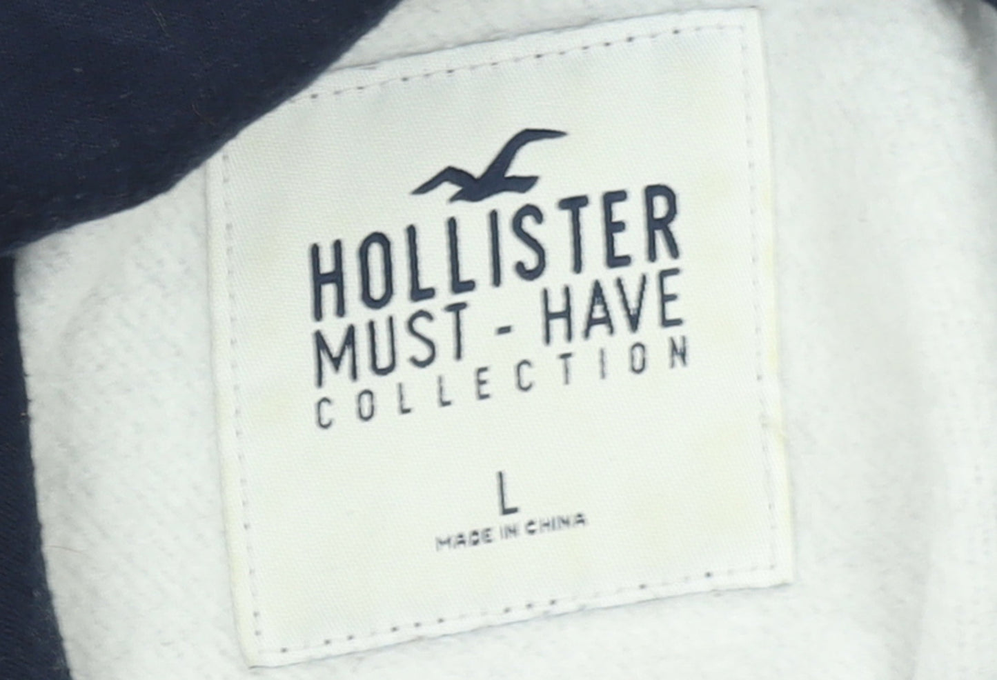 Hollister Womens Blue Tie-Dye Pullover Hoodie L Cotton Blend