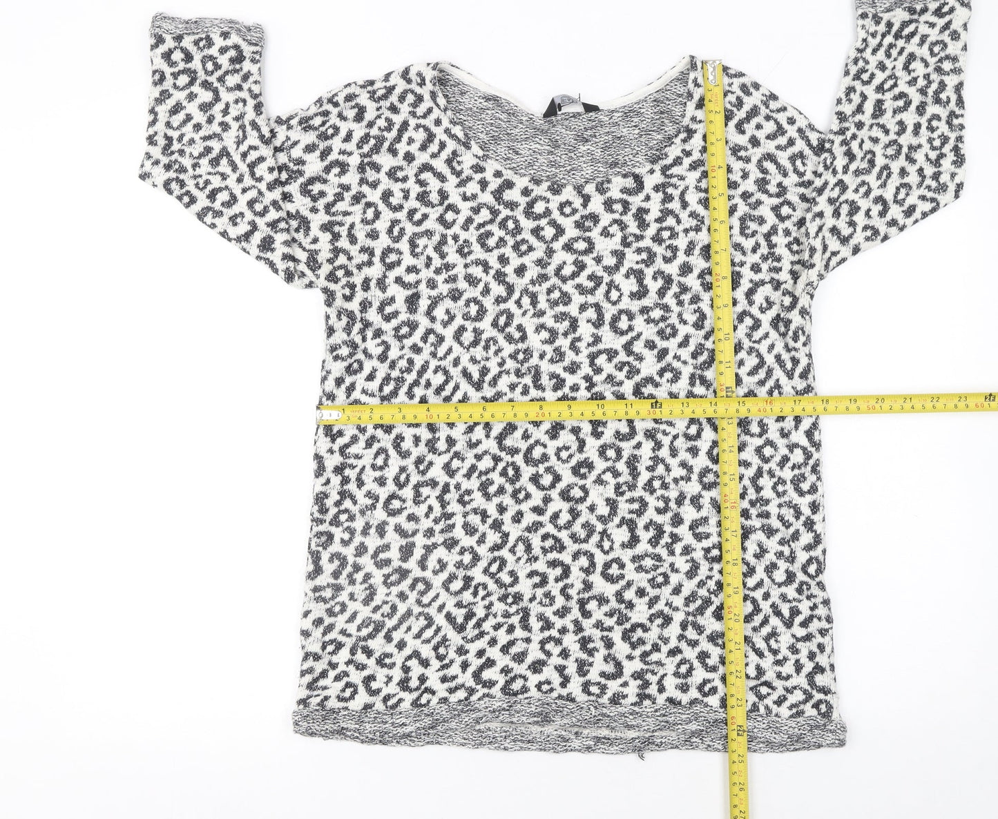 Marks and Spencer Women’s Grey Leopard Knit Jumper Size 12