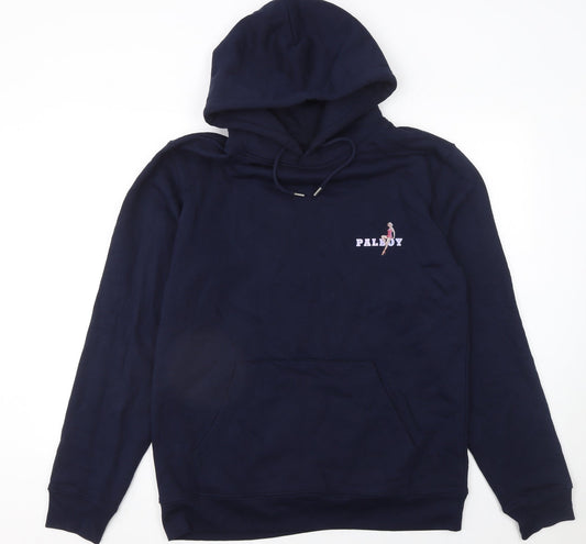 Stanley/Stella Womens Navy Pullover Hoodie Size 12 Retro Graphic Print
