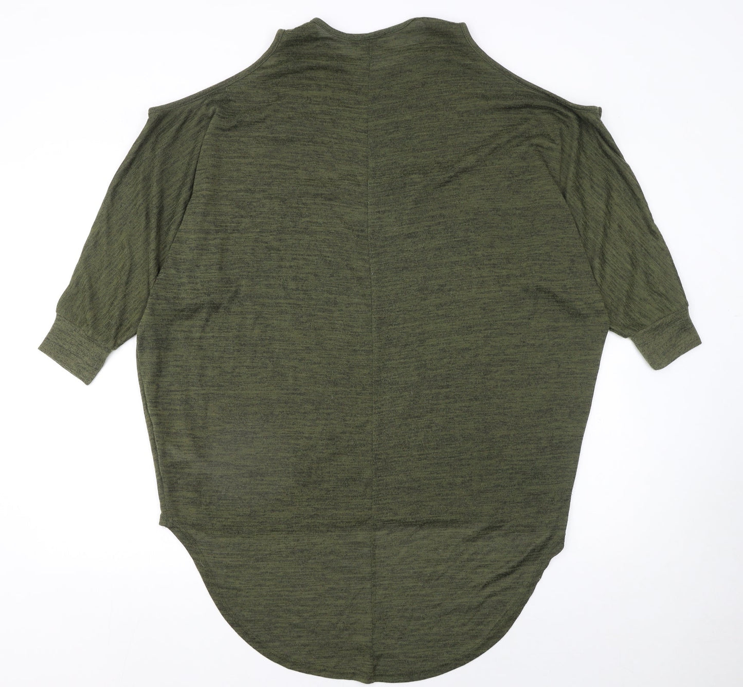 New Look Women Green Cold Shoulder Knit Jumper Size S