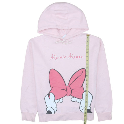 Disney Primark Women Pink Minnie Mouse Pullover Hoodie Size 10/12