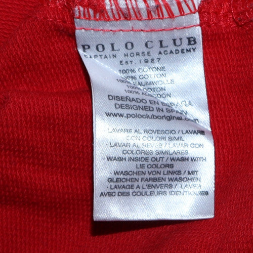 Polo Club Men's Red XL Crew Neck Pullover Cotton Sweatshirt