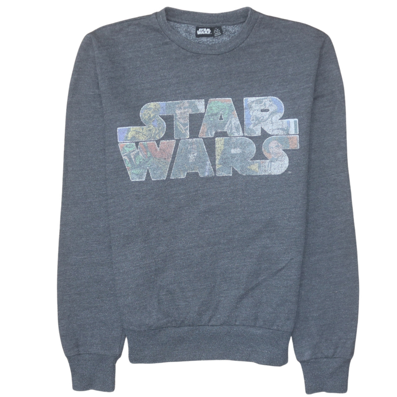 Cedar Wood State Men’s Grey Star Wars Logo Crew Neck Sweatshirt S