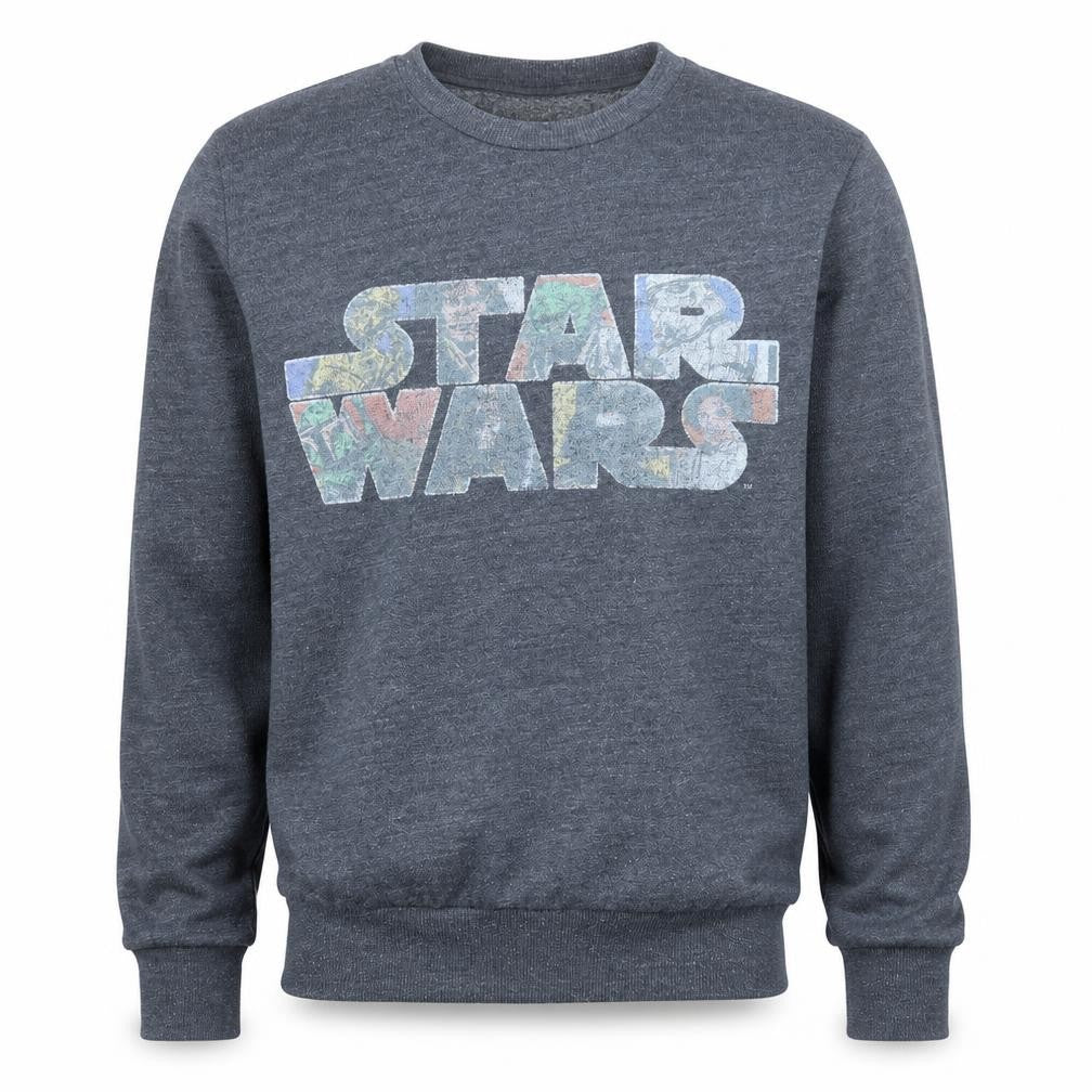 Cedarwood State Men’s Grey Star Wars Logo Crew Neck Sweatshirt S