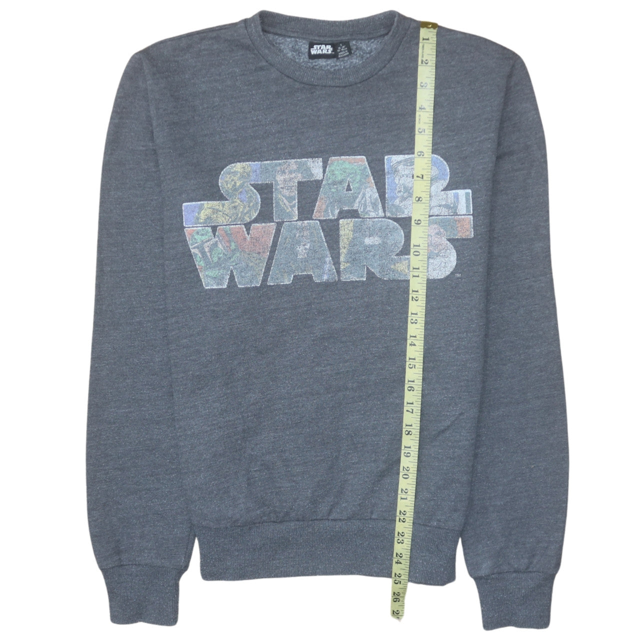 Cedar Wood State Men’s Grey Star Wars Logo Crew Neck Sweatshirt S