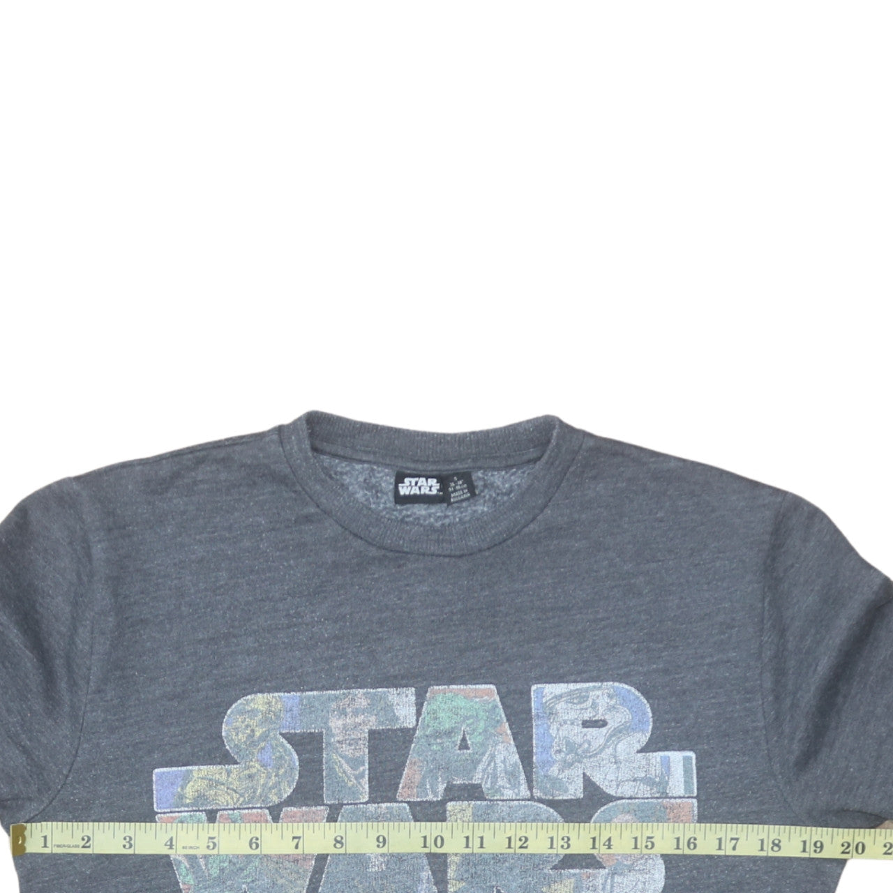 Cedar Wood State Men’s Grey Star Wars Logo Crew Neck Sweatshirt S