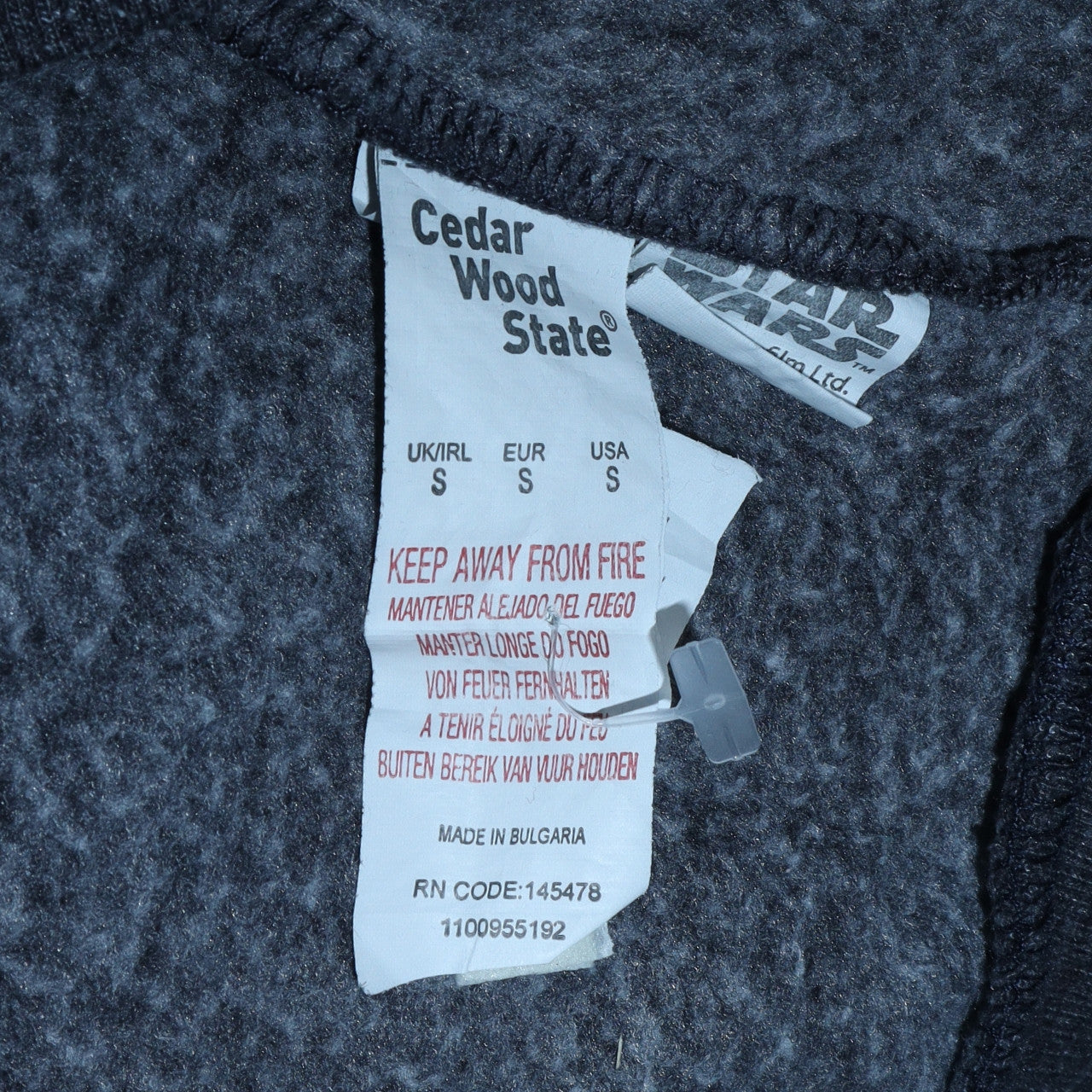 Cedar Wood State Men’s Grey Star Wars Logo Crew Neck Sweatshirt S
