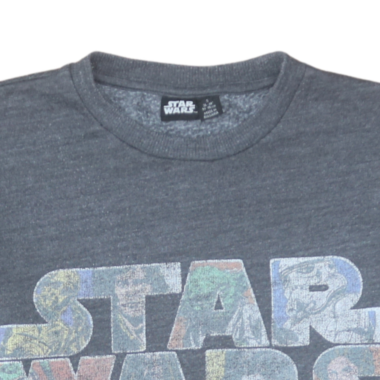 Cedar Wood State Men’s Grey Star Wars Logo Crew Neck Sweatshirt S