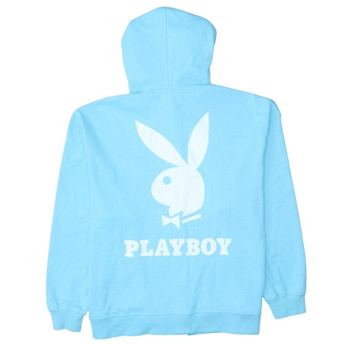 Playboy x Missguided Women's Blue Full Zip Hoodie Size 8