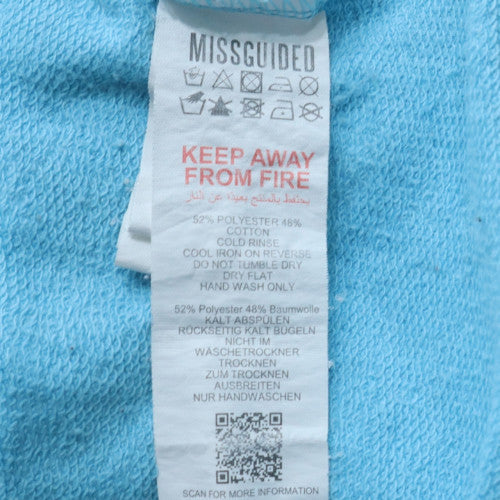 Playboy x Missguided Women's Blue Full Zip Hoodie Size 8