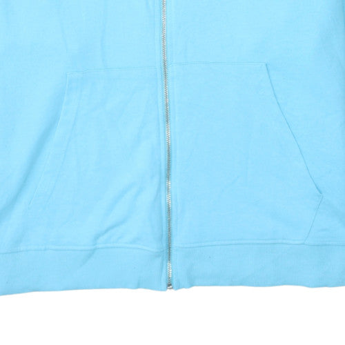 Playboy x Missguided Women's Blue Full Zip Hoodie Size 8
