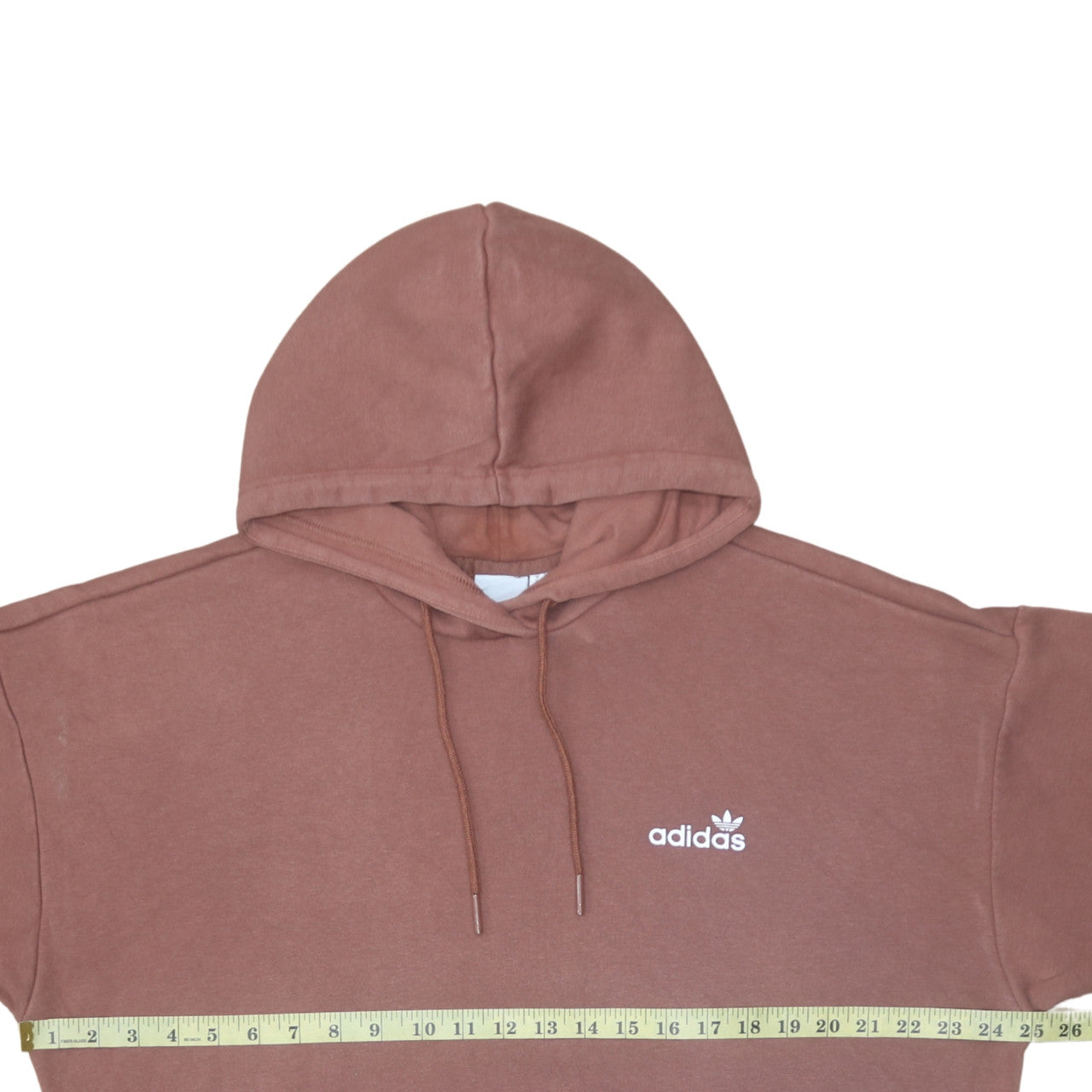 Adidas Women Brown Pullover Hoodie Lined Cotton Blend UK 18
