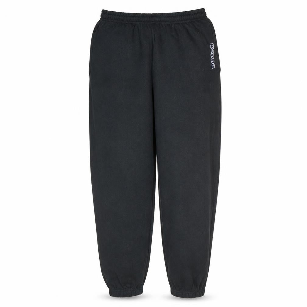 Kappa Men's Black Fleece Sweatpants Size L Regular Fit Activewear
