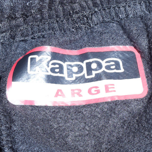 Kappa Men's Black Fleece Sweatpants Size L Regular Fit Activewear