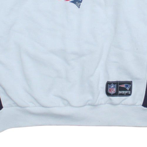 Primark Men’s White XL Pullover Sweatshirt New England Patriots Logo