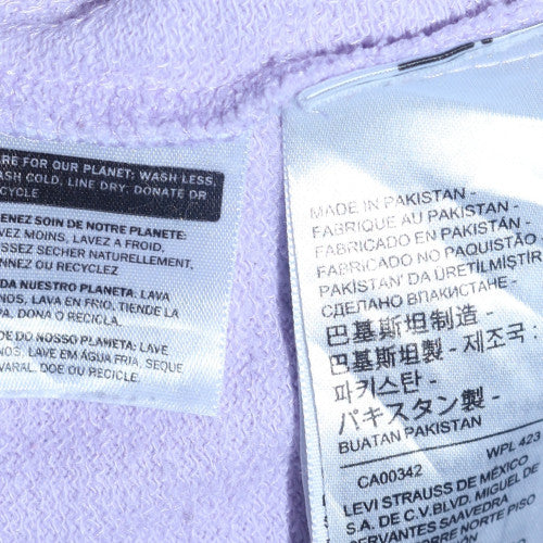 Levi's Women's Lilac Pullover Hoodie XS Logo Design Casual Cotton