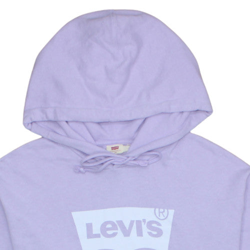 Levi's Women's Lilac Pullover Hoodie XS Logo Design Casual Cotton