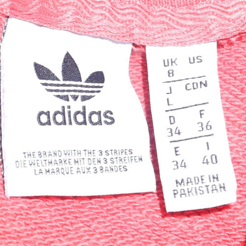 Adidas Women's Pink Logo Crew Neck Pullover Sweatshirt Size 8