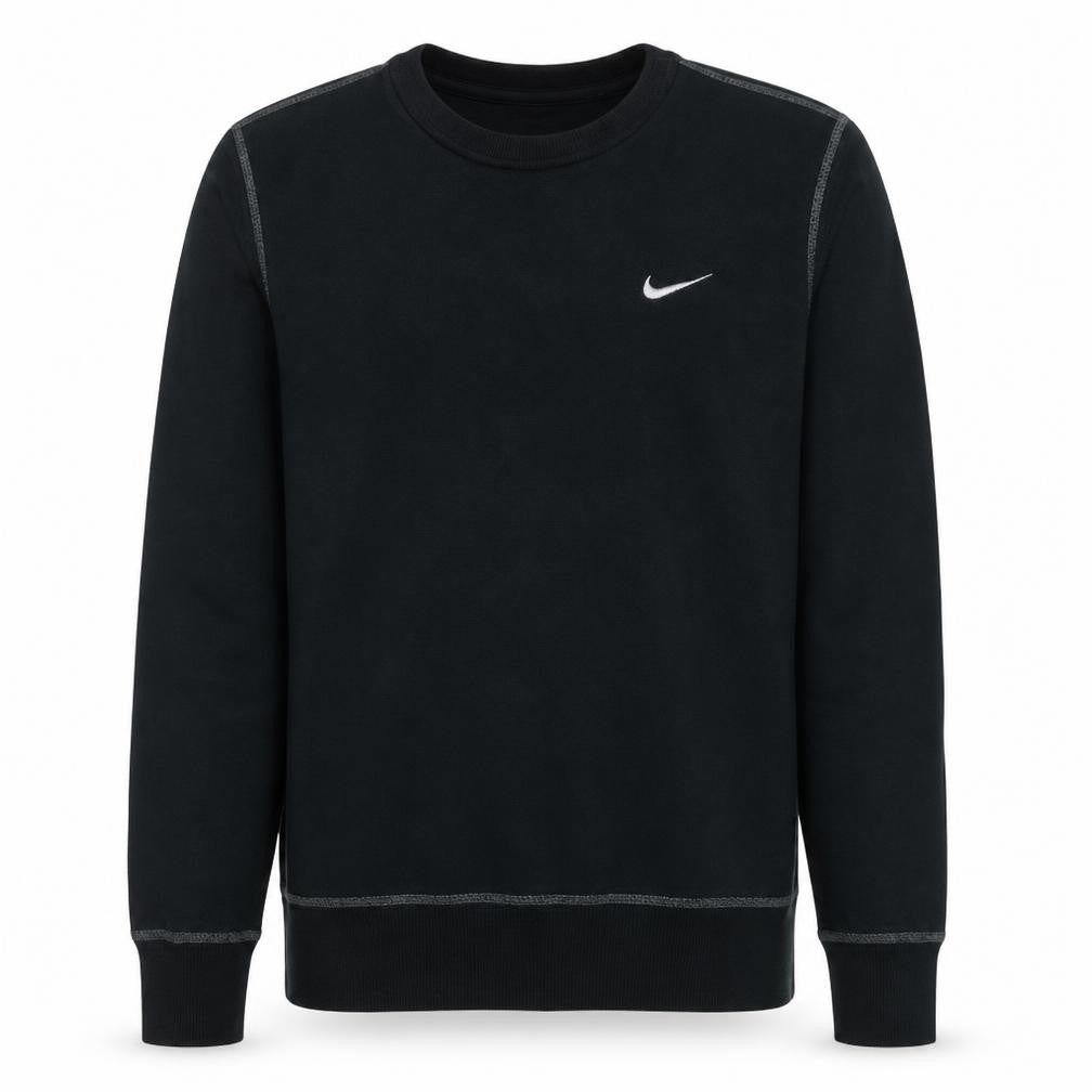 Nike Men's Black Cotton Crew Neck Pullover Sweatshirt M
