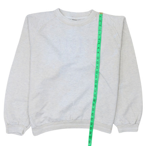 Nike Womens Grey Embroidered Pullover Sweatshirt Size L
