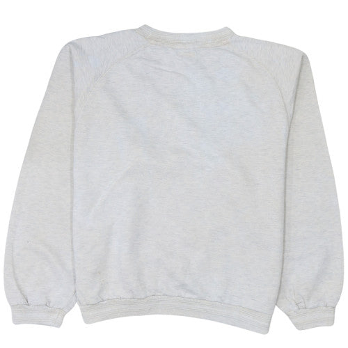 Nike Womens Grey Embroidered Pullover Sweatshirt Size L