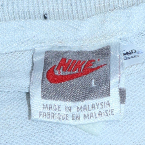 Nike Womens Grey Embroidered Pullover Sweatshirt Size L