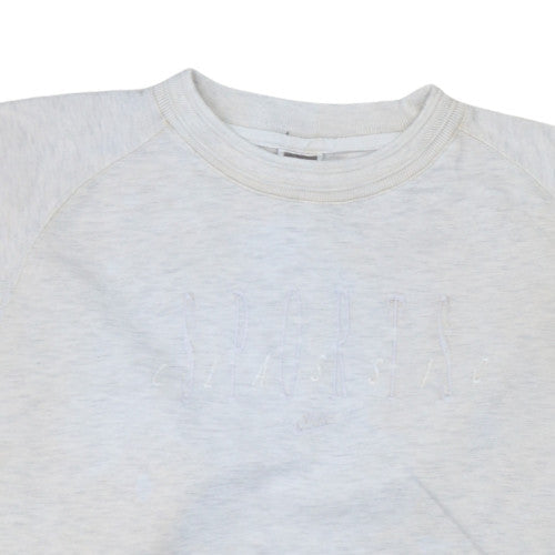 Nike Womens Grey Embroidered Pullover Sweatshirt Size L